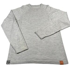 PAKA Crewneck Sweater Mens XL Grey Royal Alpaca Handmade  Raglan Long Sleeve